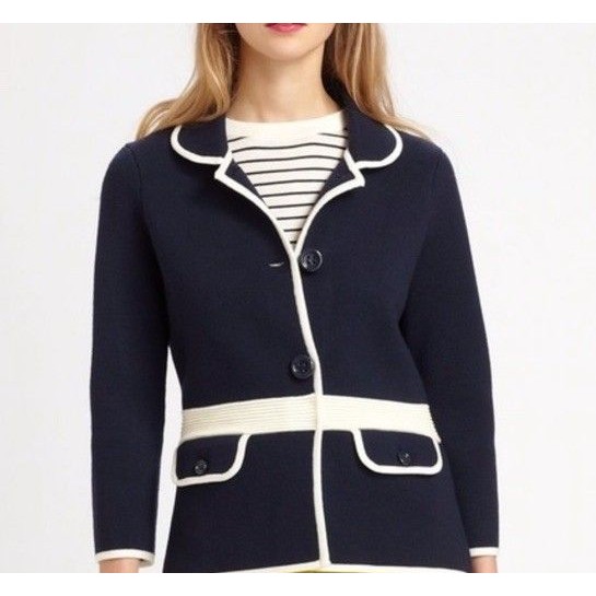 Kate Spade New York $348 Mayson Wool Knit Sweater Jacket Size: 00